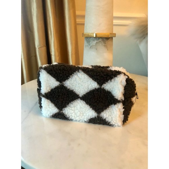 Multi Colored Checkered Makeup Case, Toiletry Bag, Travel Makeup Case - Picture 9 of 10